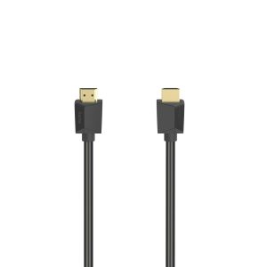 Кабел HAMA High Speed, HDMI мъжко - HDMI мъжко, 8K, 48GB/s, Ethernet, 1 м, Позл. конектори, Черен - Image 2