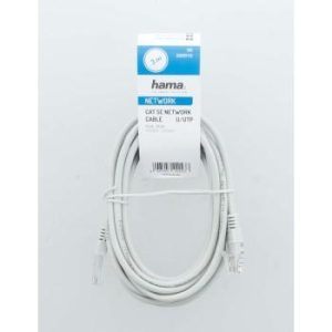 Мрежов кабел HAMA, CAT 5e, UTP, RJ-45 - RJ-45, 3 m, Сив, булк опаковка - Image 2