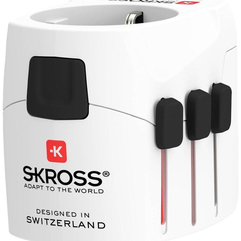 Адаптер SKROSS PRO Light, 2 x USB-A, World, Бял