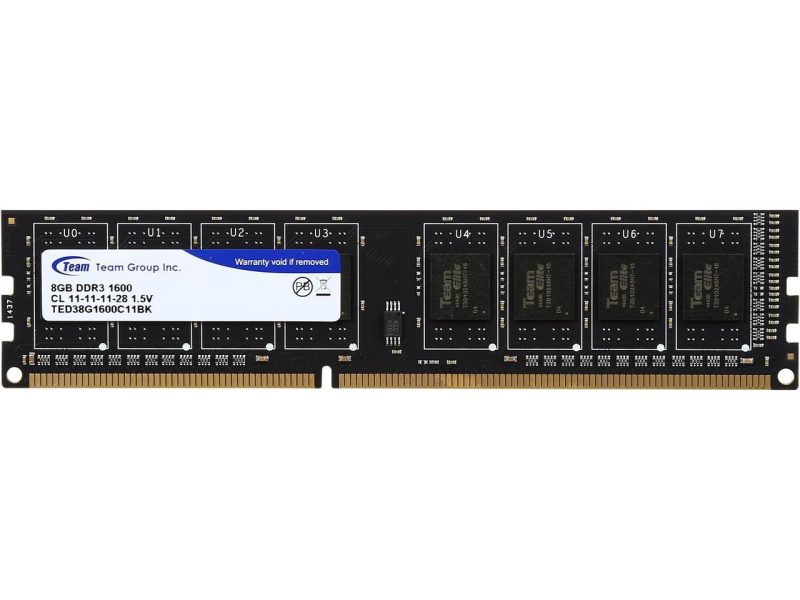 Памет Team Group Elite DDR3 - 8GB, 1600 mhz, CL11-11-11-28 1.5V - Image 2