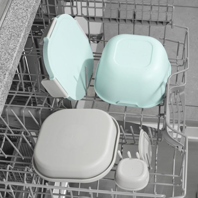 Кутия за храна Xavax To Go, 3 отделения, прибори,дресинг, пастелно синьо - Image 3