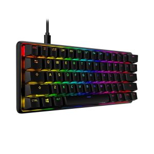 Геймърскa механична клавиатура HyperX Alloy Origins 60, HyperX червени суичове, Черен - Image 3