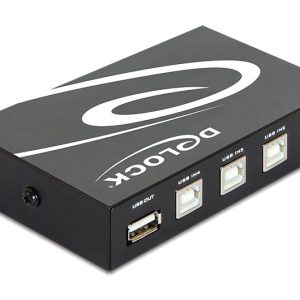 Превключвател Delock Ръчен, 4 x USB 2.0 порта, Черен - Image 2