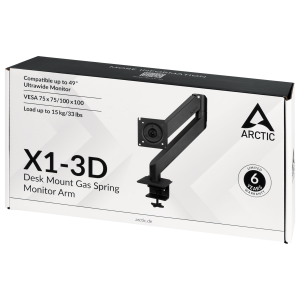 Стойка за монитор за бюро ARCTIC X1-3D, Регулируема, 13"-49", 10 кг, Черна - Image 8