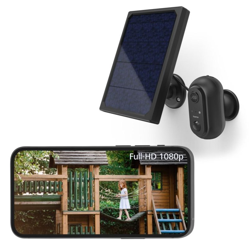 WiFi външна камера Hama, Със соларен панел, Батерии, Детектор за движение, 1080p - Image 4