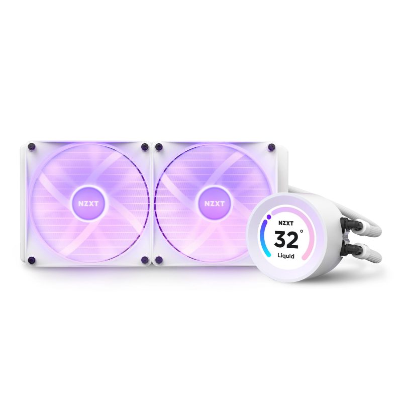 Охладител за процесор NZXT Kraken Elite RGB 280 White, Customizable LCD Display - Image 8