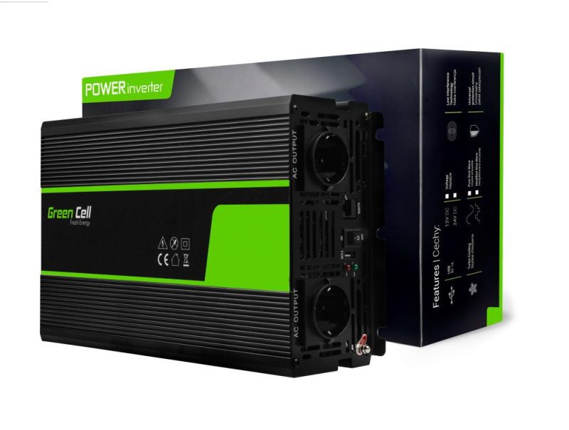 Инвертор GREEN CELL, 12/220V,  DC/AC, 1500W/3000W, Чиста синусоида - Image 2