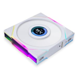Комплект 3 броя Вентилатор Lian Li UNI FAN TL LCD 120mm - White - Image 4