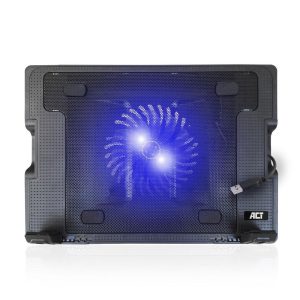 Охладител за лаптоп ACT, До 17", С един вентилатор, 2 x USB хъб, Черен - Image 8