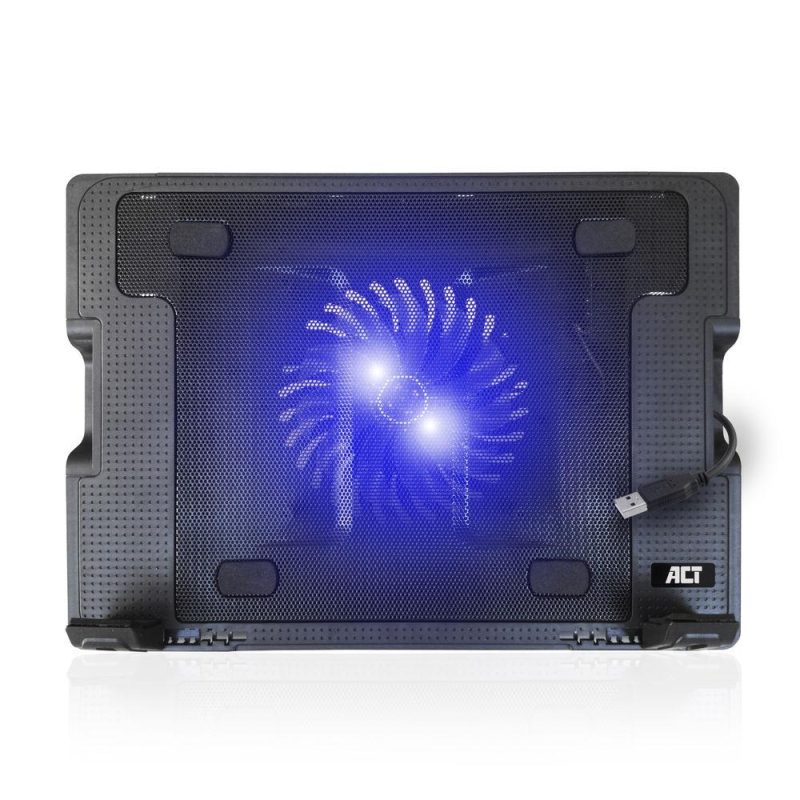 Охладител за лаптоп ACT, До 17", С един вентилатор, 2 x USB хъб, Черен - Image 8