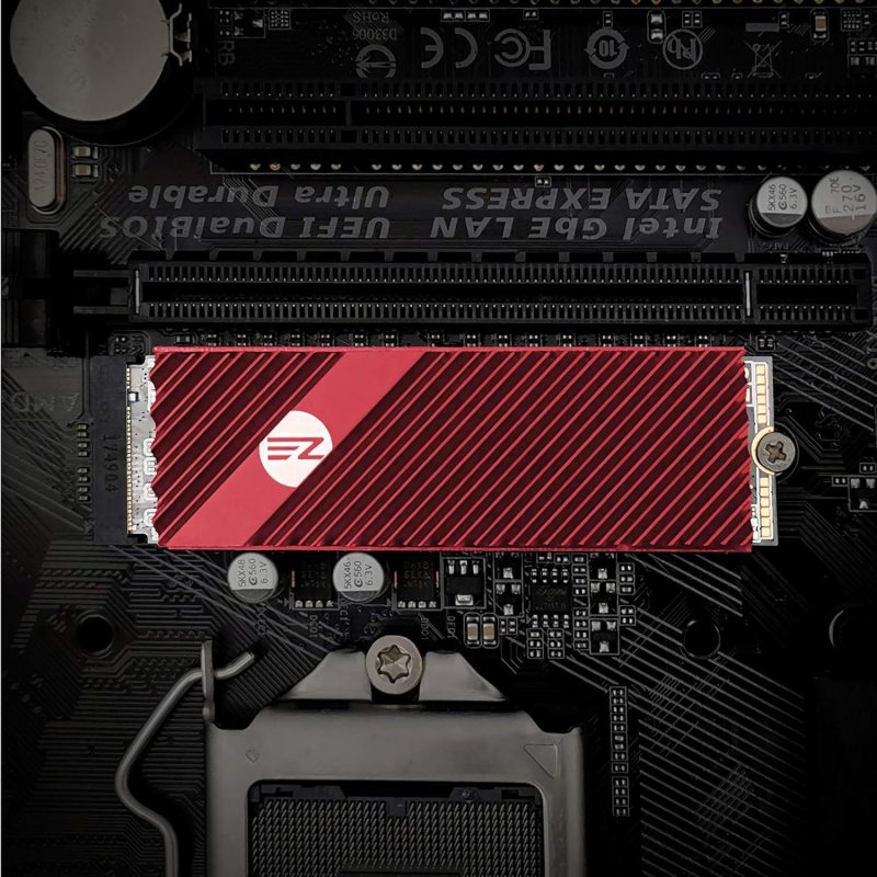 M.2 Heatsink EZDIY-FAB за NVMe SSD диск - Червен - Image 2