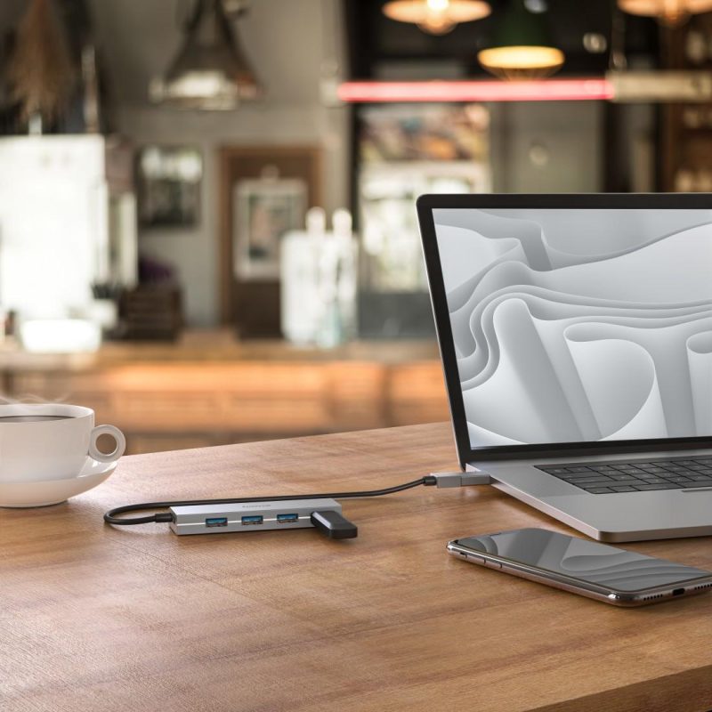 HAMA 4-портов хъб, USB 3.2 Gen 1, 5 Gbit/s, USB-C адаптер, авт. захранване - Image 5