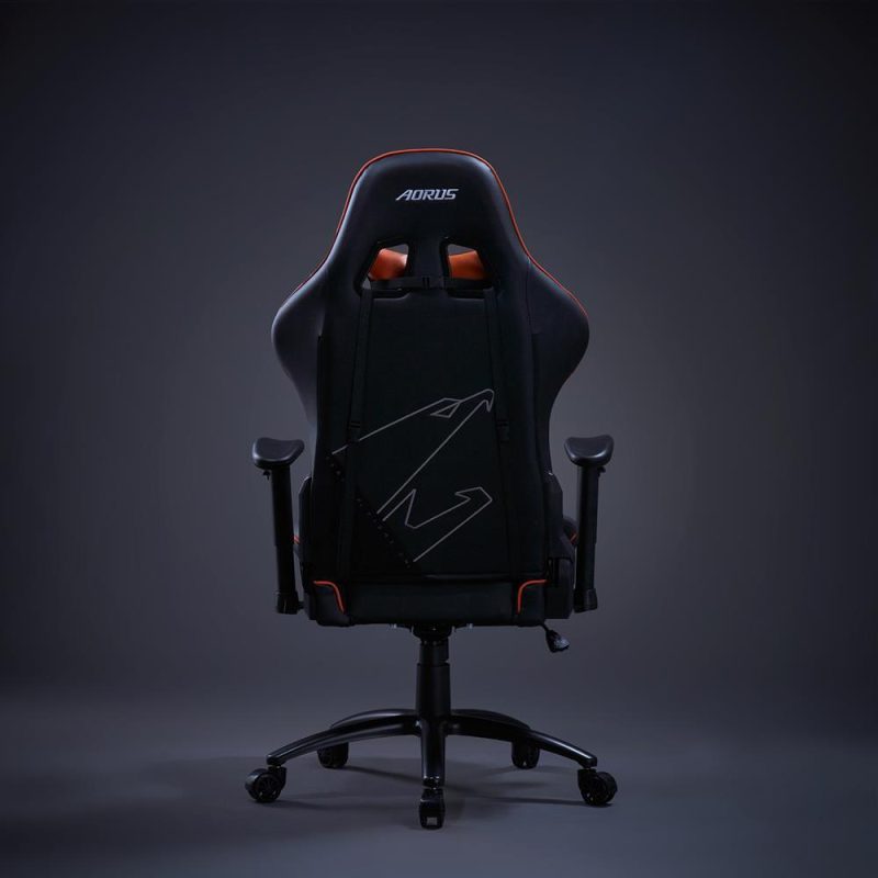 Геймърски стол Gigabyte Aorus AGC310, Черно и Оранжево - Image 6