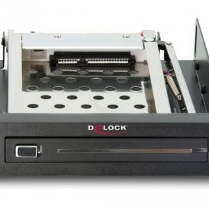 Чекмедже Delock 3.5″, За 1 x 2.5″ SATA HDD / SSD, Черен