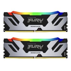 Памет Kingston Fury Renegade Silver RGB 32GB(2x16GB) DDR5 6400MHz KF564C32RSK2-32