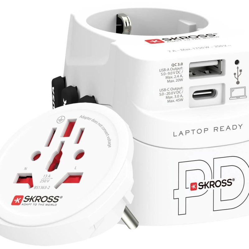 Адаптер SKROSS PRO Light USB, 1.302474, World, Бял