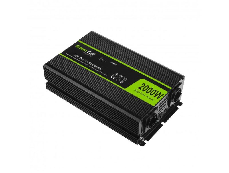 Инвертор GREEN CELL, 12/220V, DC/AC, 2000W/4000W, Чиста синусоида - Image 3
