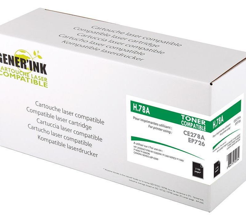 Тонер касета GENERINK CE278A, P1566/P1560/P1600/P1606/M1536/M1530, HP, Черен
