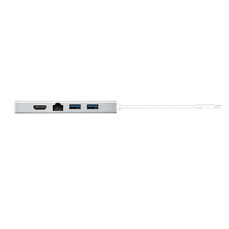 6-портов хъб j5create Mini Dock JUD380, USB 3.0, Gigabit Ethernet, HDMI, VGA, USB-B, Бял - Image 2
