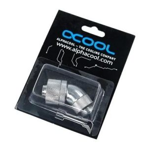 Компресионен фитинг Alphacool, 16/10 - G1/4, 45°, Въртящ се, Хром - Image 4