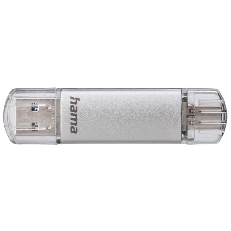 USB памет HAMA Тип USB-C/USB-A 3.0 Laeta, 32GB, 40 MB/s, silver - Image 3