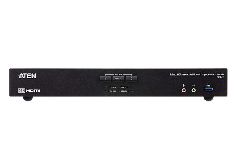 KVM превключвател ATEN CS1842-AT-G, 2 порта USB 3.0 - Image 2