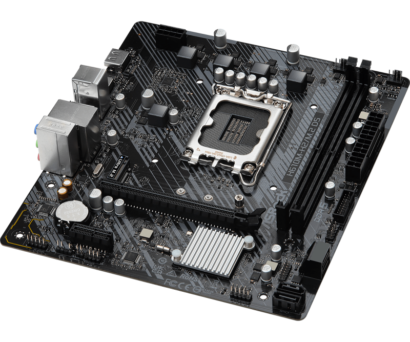Дънна платка ASRock H610M-H2/M.2, DDR5, mATX - Image 3