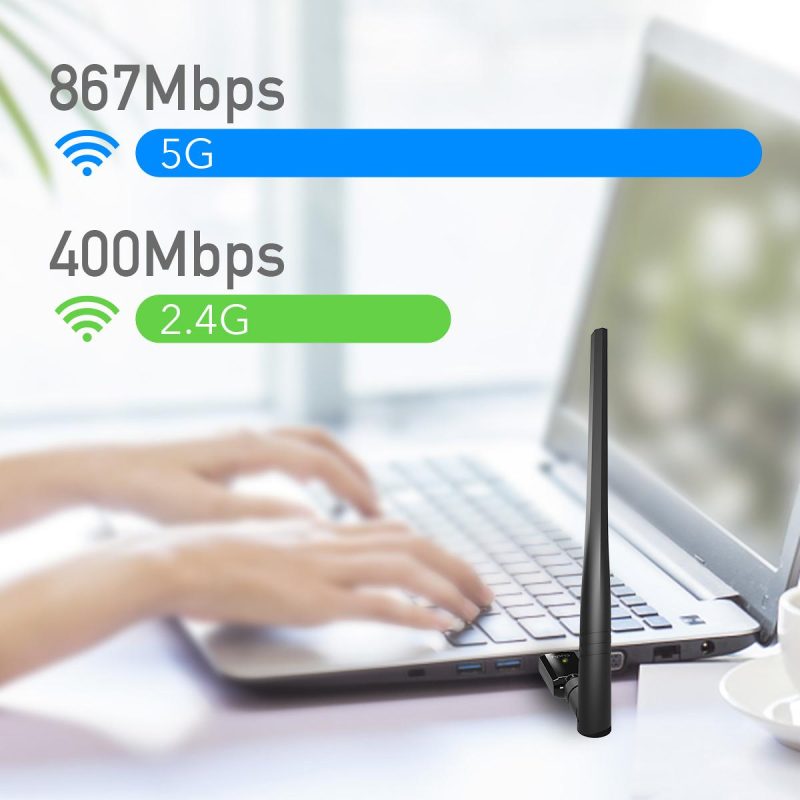 Безжичен адаптер Cudy WU1400, USB 3.0, 2.4/5 Ghz, Външна антена - Image 5