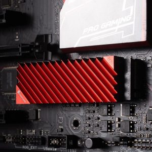 Пасивен охладител Jonsbo M.2 SSD, оребрен, Червен - Image 10