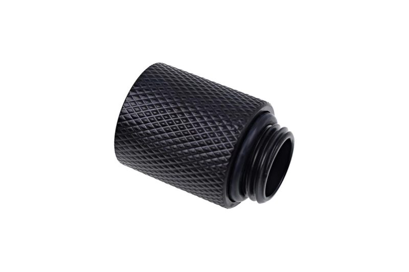 Удължител Alphacool Eiszapfen, 20 mm, G1/4 вънжна към G1/4 вътрешна резба, Черен мат - Image 2