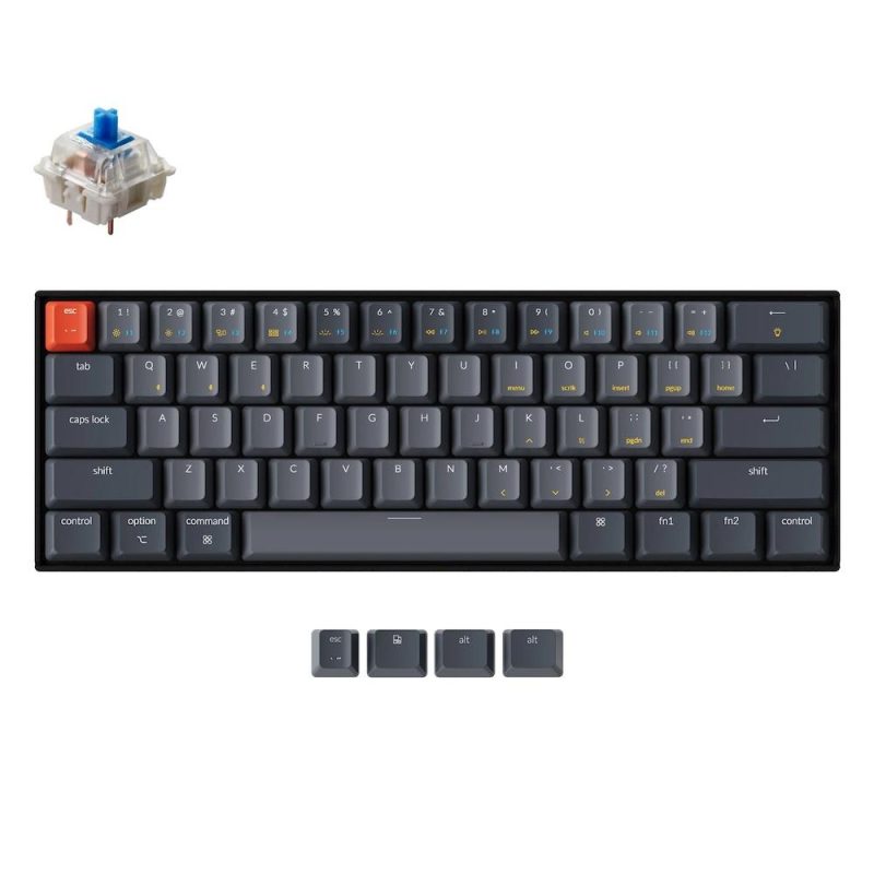Геймърска Механична клавиатура Keychron K12 Hot-Swappable 60% Gateron Blue Switch RGB LED ABS - Image 2