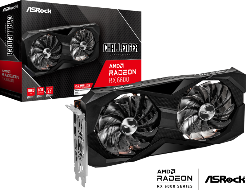 Видеокарта ASRock AMD Radeon RX 6600 Challenger D 8GB - Image 2