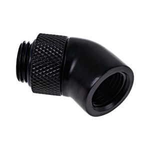 Ъглов адаптер Alphacool Eiszapfen, 45°, G1/4 външна към G1/4 вътрешна резба, Черен мат - Image 3