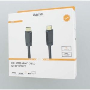Кабел HAMA High-Speed, HDMI мъжко - HDMI мъжко, 4K, 18GB/s, Ethernet, 7.5 м, Позл. конектори, Черен - Image 2