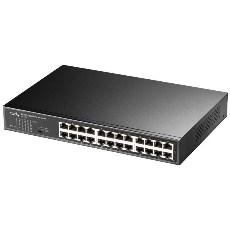 Суич Cudy GS1024, 24 портов, 10/100/1000, Auto-MDI/MDIX, за 19" rack - Image 3