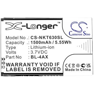 Батерия за телефон  NOKIA BL-4AX BL-4XL  6300 4G 8000 4G 3,7V 1500mAh CAMERON SINO - Image 2