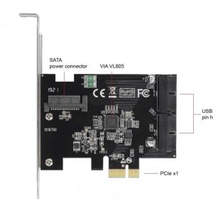Карта Delock, PCI Express x1 към USB 3.0 Pin Header - Image 4
