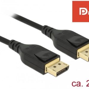 Кабел Delock  DisplayPort мъжко - DisplayPort мъжко, 2.0м, 8K 60 Hz, Черен - Image 2