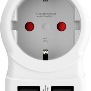Адаптер SKROSS Europe към USA, USB, Бял - Image 2