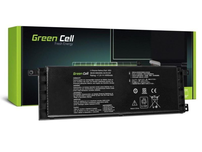 Батерия за лаптоп GREEN CELLAsus X553, X553M, F553, F553M, 7.2V, 3800mAh