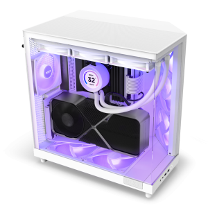 Кутия NZXT H6 Flow RGB Matte White - Middle Tower - Image 3