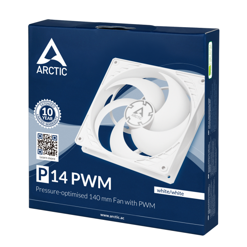 Вентилатор ARCTIC P14 PWM White/White - Image 4
