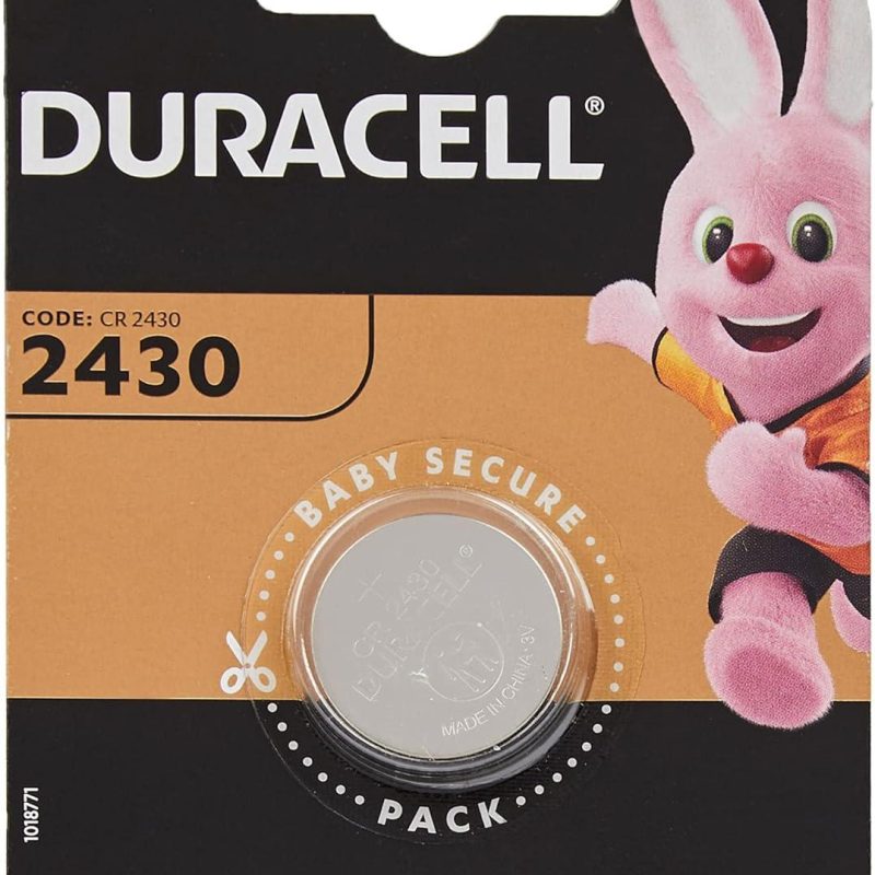 Бутонна батерия литиева DURACELL CR2430, 3V,  1 бр. в блистер, цена за 1 бр.