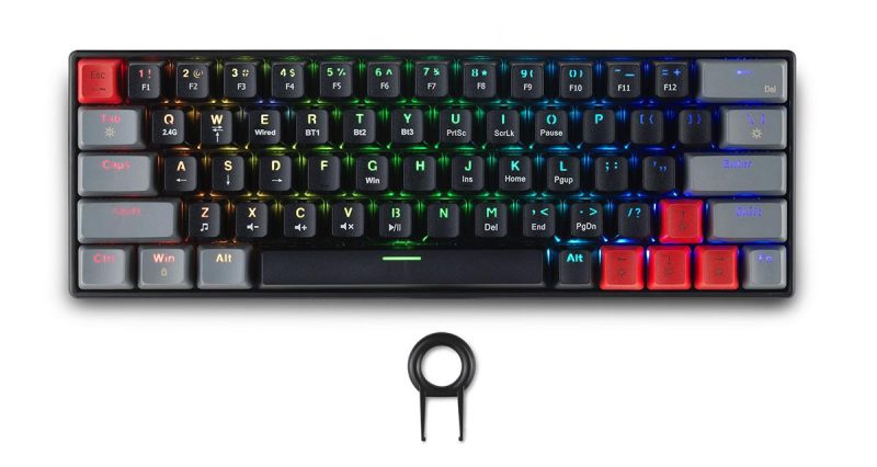 Геймърска безжична клавиатура Spartan Gear Pegasus 2 RGB Black/Grey - Image 2