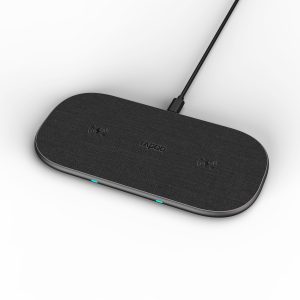 Безжично зарядно RAPOO XC260, Qi, Двойно, 7.5W/10W, Черен - Image 4