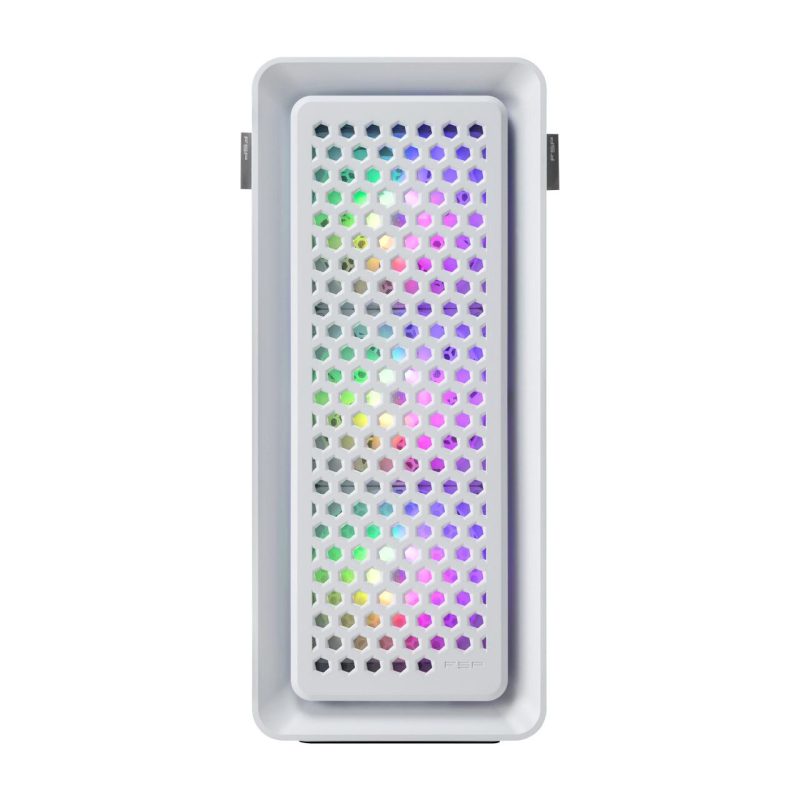 Кутия FSP CUT593, ATX, Ultra-Tower, Type-C, 4 x ARGB 140mm, Бяла - Image 3