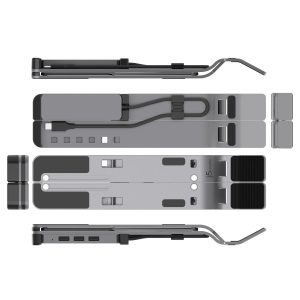 Поставка за лаптоп j5create JTS223, 4 портов USB-C хъб, Алуминиева - Image 3