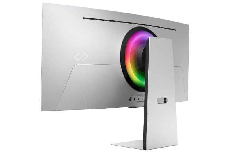 Монитор Samsung Odyssey OLED G8 G85SB 34" CURVED 1800R, 175 Hz, 0.1ms GTG, 3440x1440, 2xUSB-C, Mini DP, Micro HDMI, Speakers, Silver - Image 2