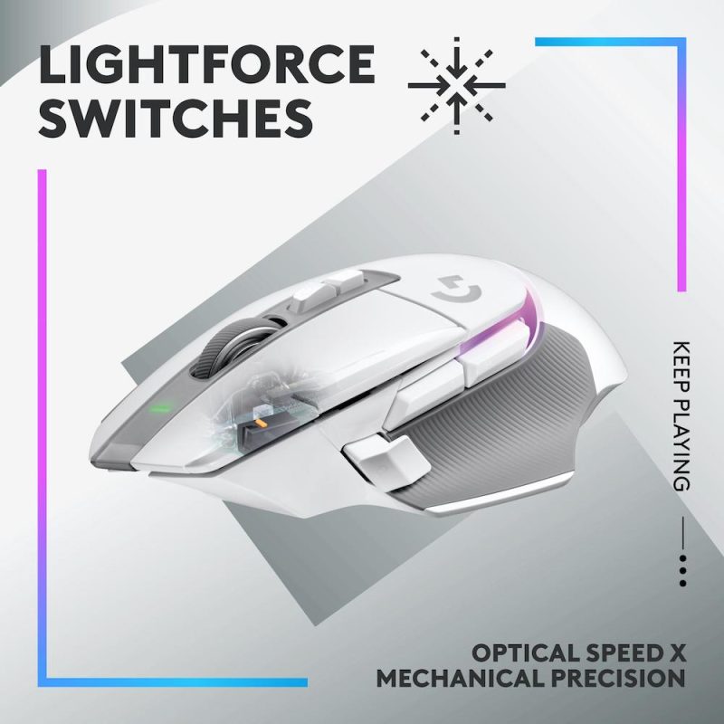 Геймърска мишка Logitech G502 X Plus White Lightsync RGB - Image 2
