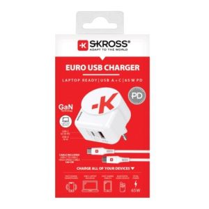 Адаптер-зарядно SKROSS Euro USB Charger AC65PD, USB-A, USB-C - Image 3
